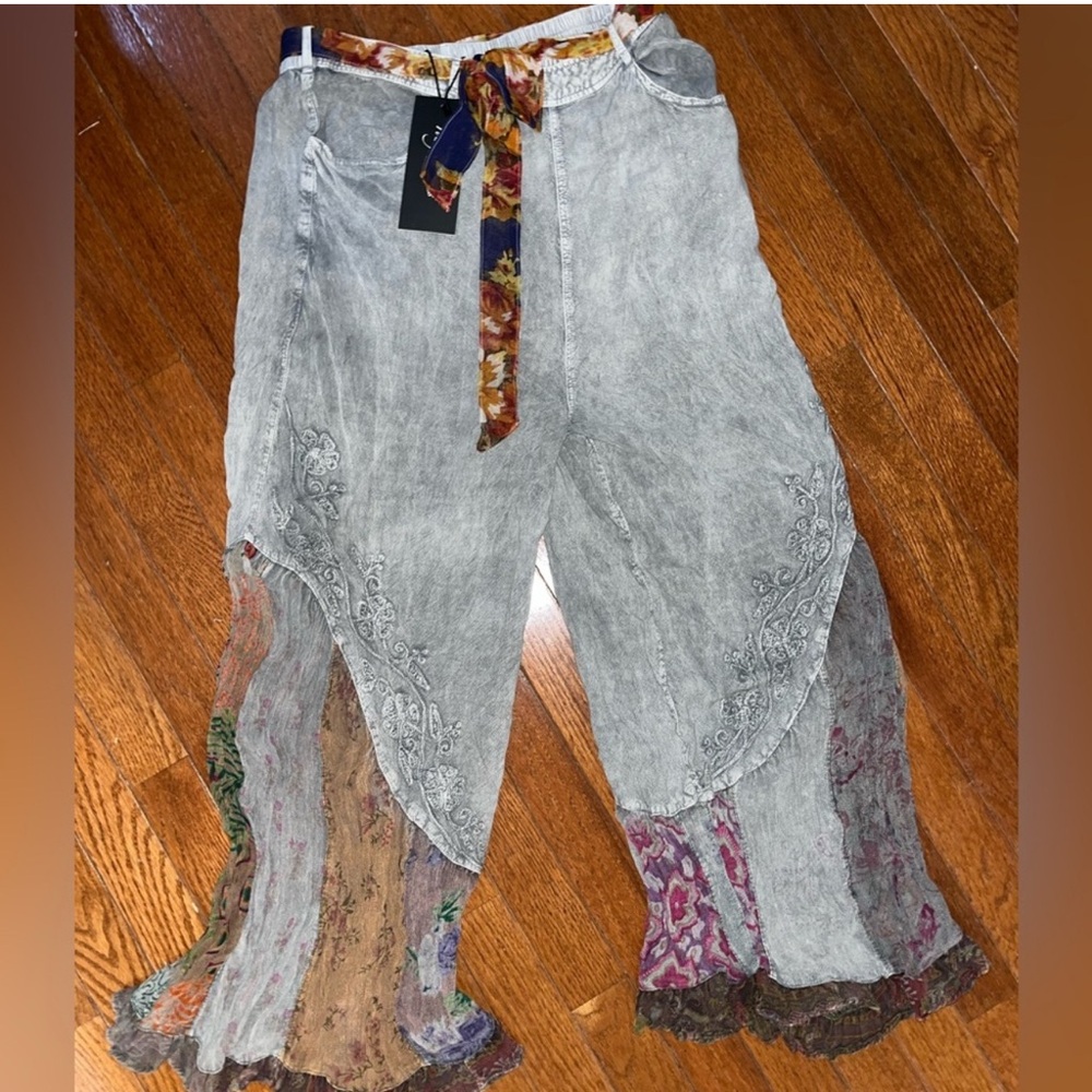 Young Threads Patchwork Flare Pants